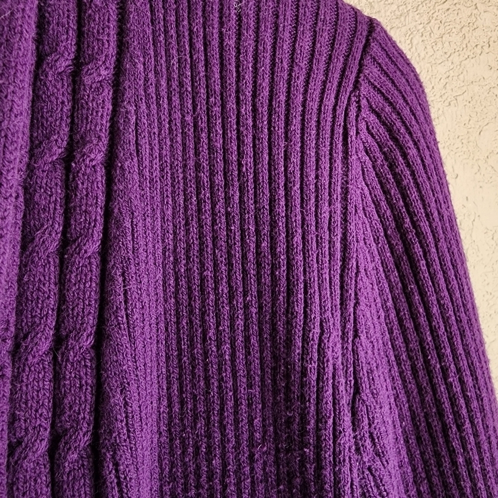 Dress Barn Purple Women's Knitted Sweater Cardigan Size S - Picture 8 of 14
